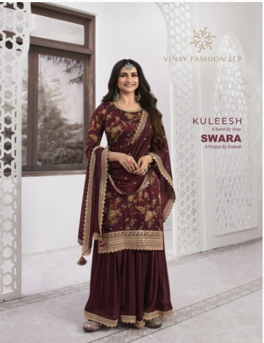 vinay fashin kuleesh swara georgett regal look salwar suit catalog