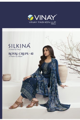 vinay fashion kaseesh royal crepe 43  royal crepe graceful look salwar suit catalog