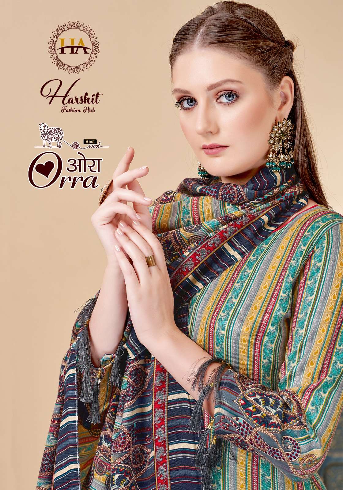 alok suit orra patiyala Premium Wool Pashmina innovative look salwar suit catalog