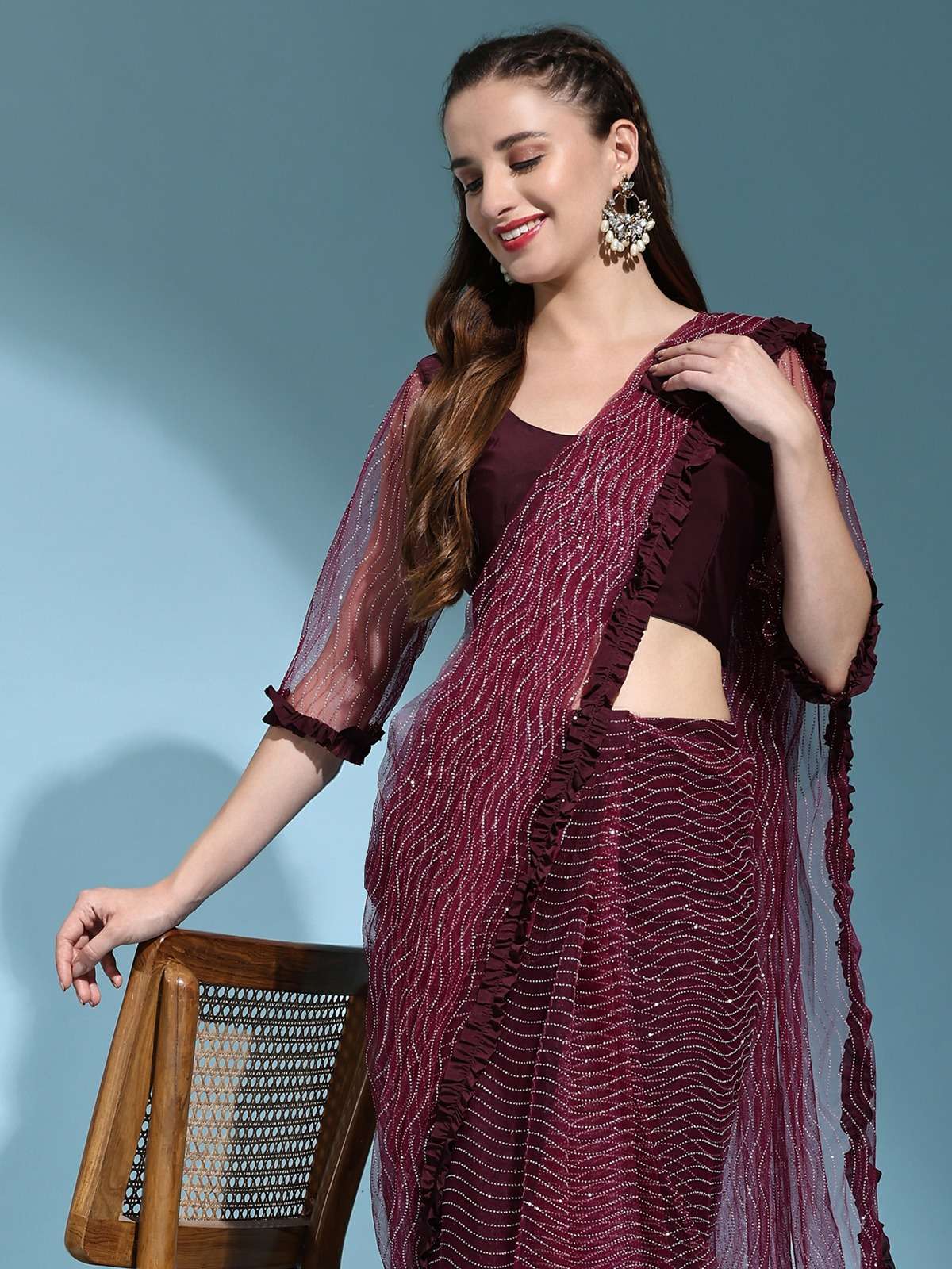 amoha trendz d no 101013 net decent look saree catalog