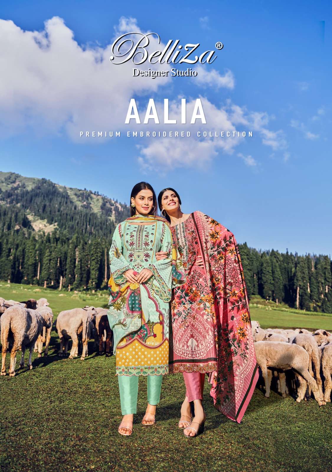 belliza designer studio aalia mal mal cotton elegant salwar suit catalog