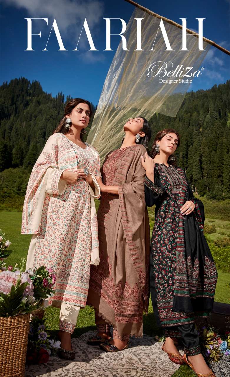 BelliZa DesigNer StuDio faariah wool pashmina elegant look salwar suit catalog