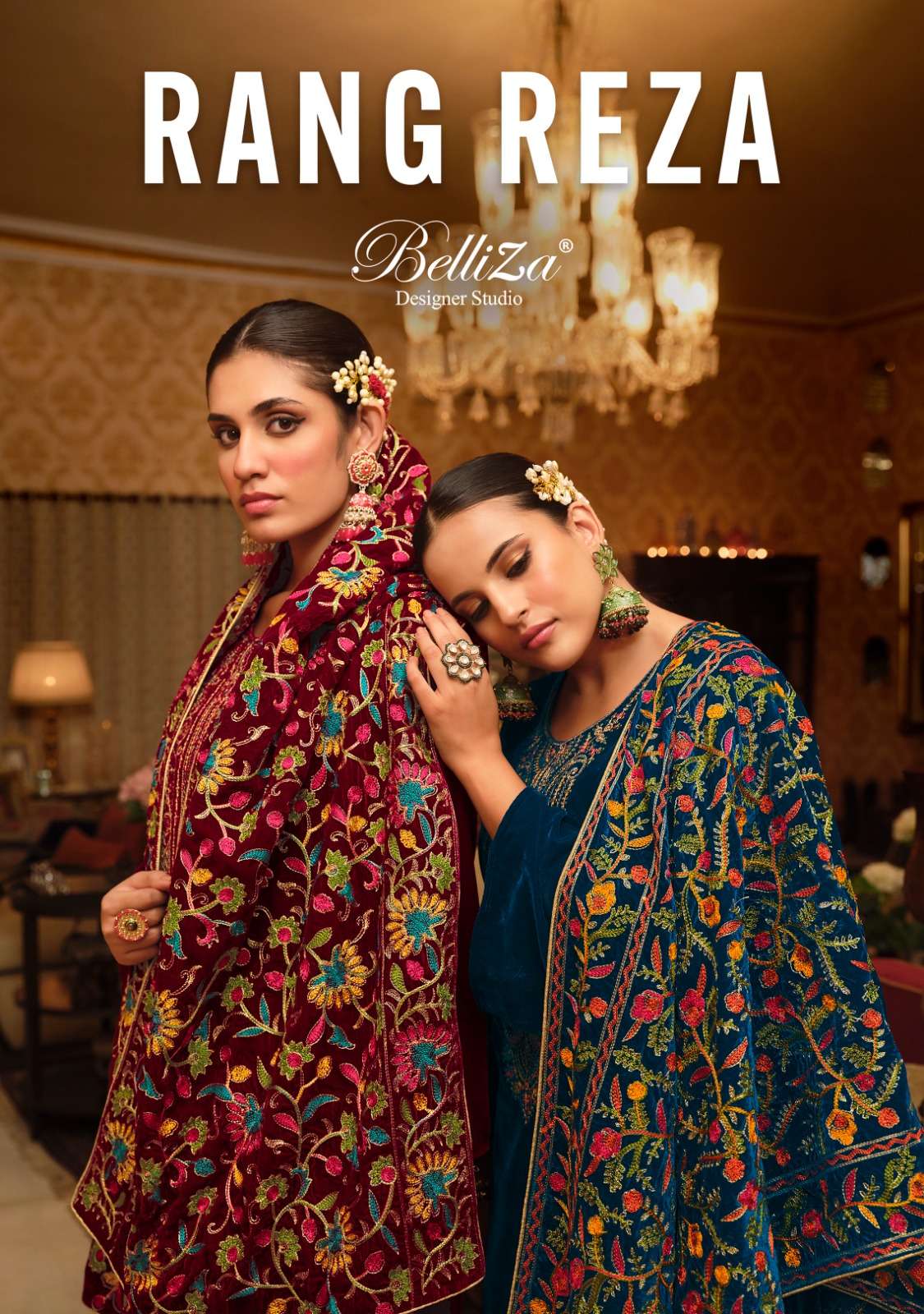 belliza designer studio rang reza velvet elegant salwar suit catalog