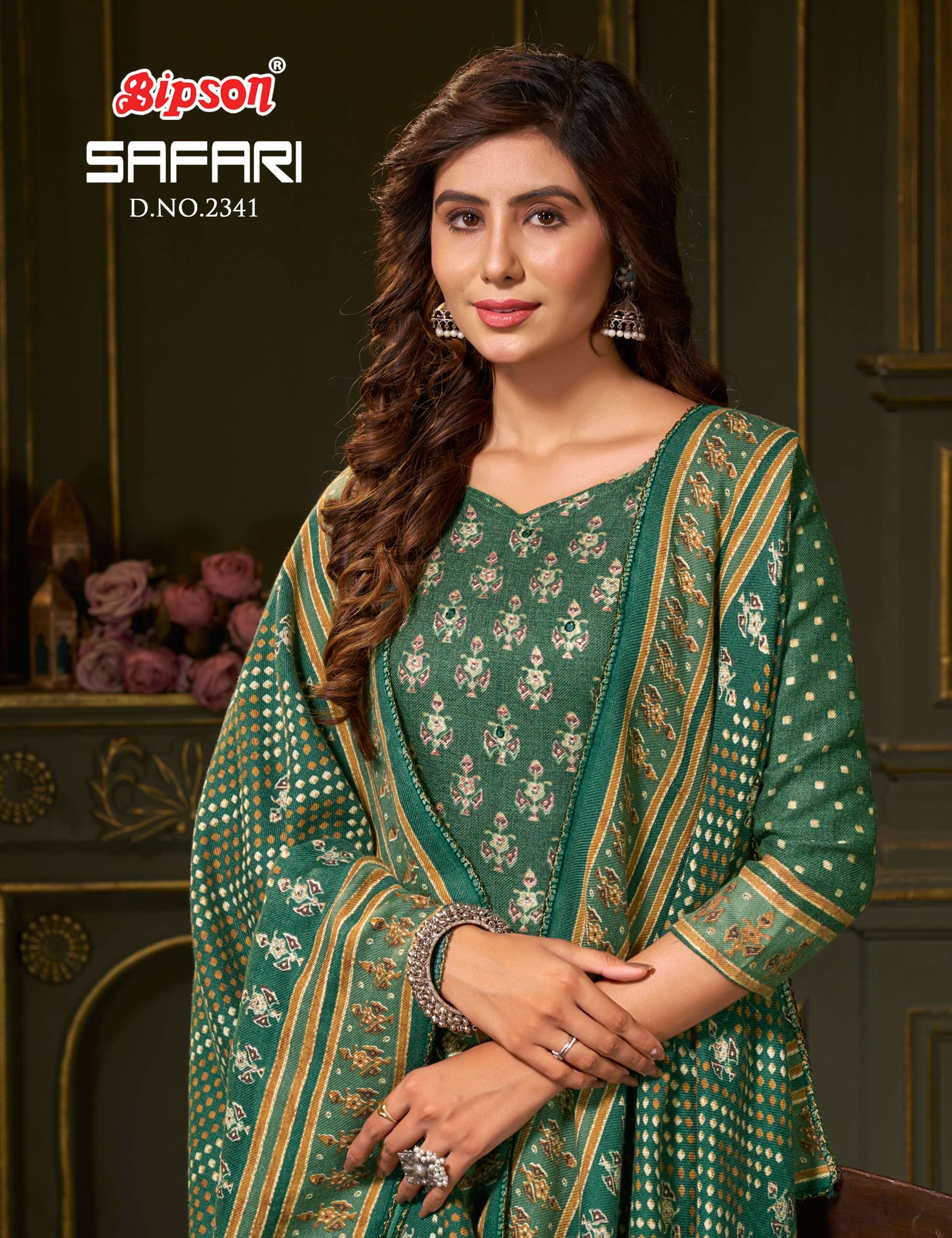 bipson decent safari 2341 viscose pashmina  graceful look salwar suit catalog