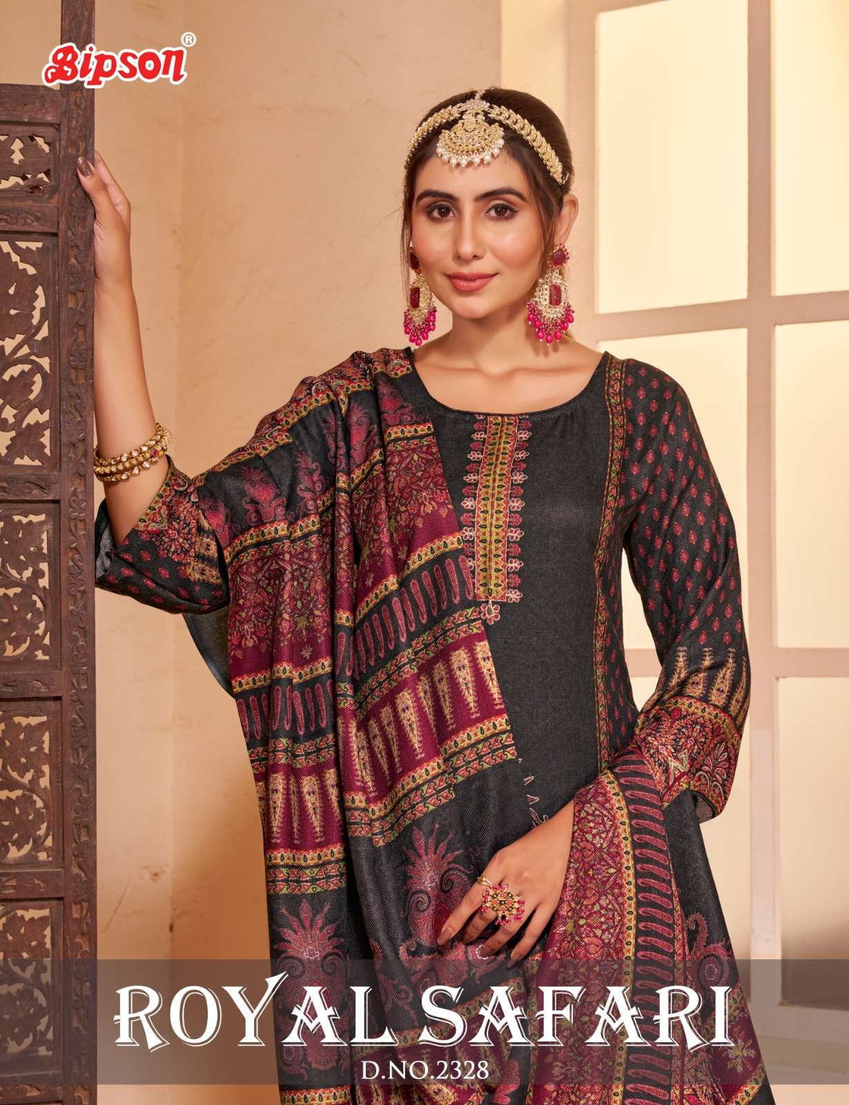 bipson royal safari 2328 viscose pashmina catchy look salwar suit catalog