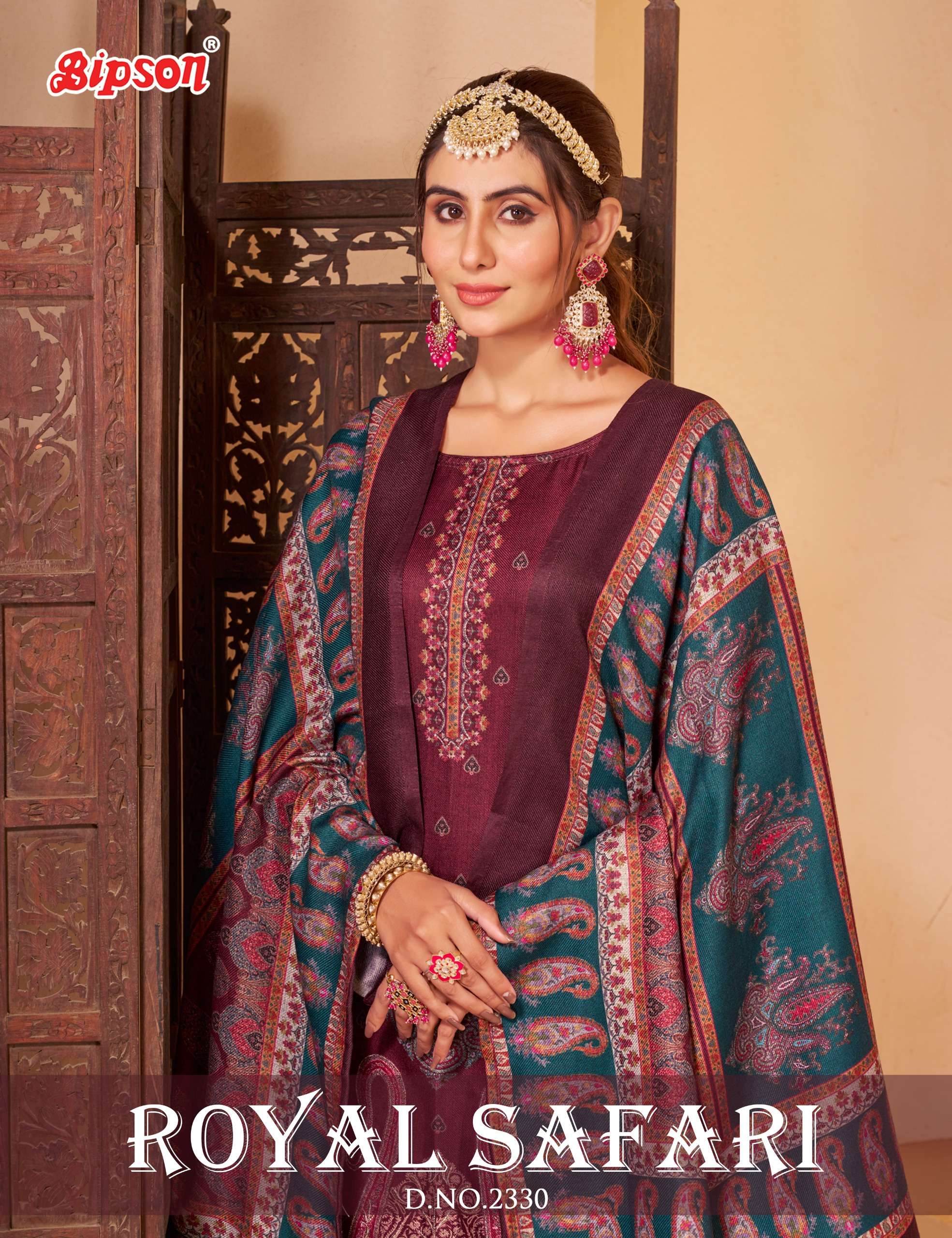 bipson royal safari 2330 viscose pashmina  beautiful look salwar suit catalog