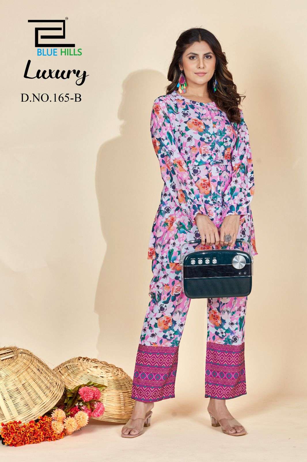 blue hills luxury rayon decent look co ord set catalog