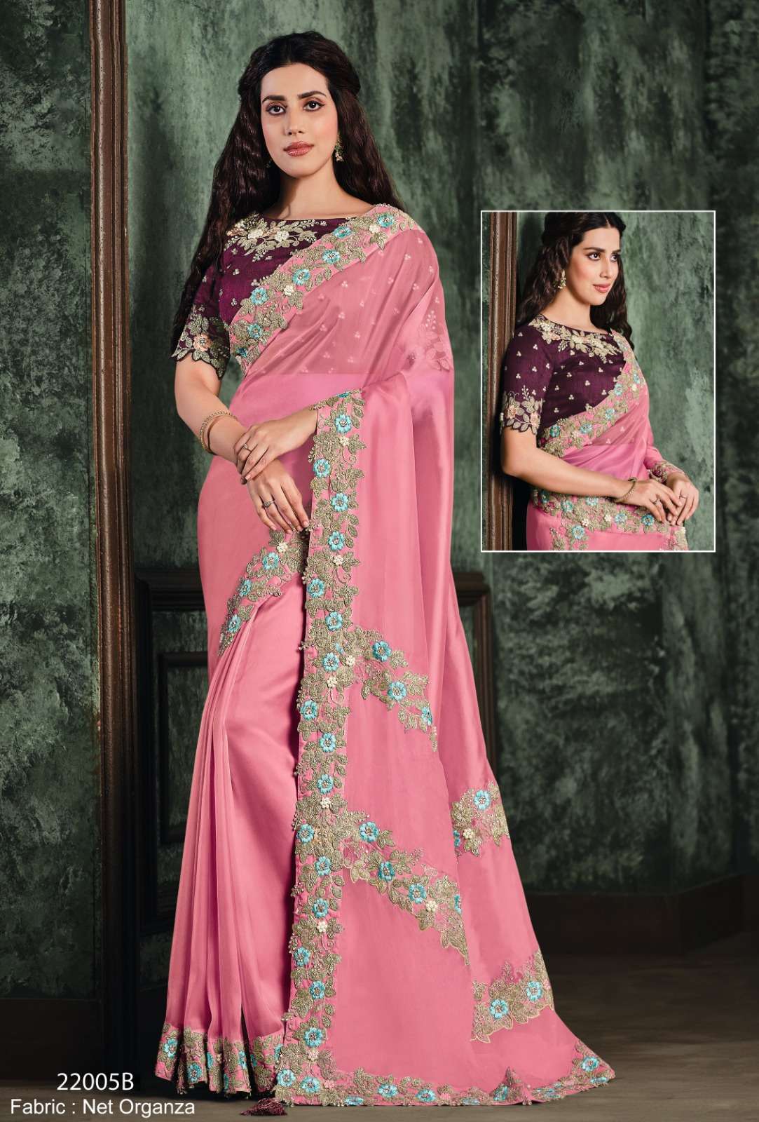 mahotsav mohmanthan 22000 shaira  net organza festive look saree catalog