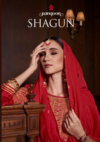 rangoon shagun jecaurd regal look top bottom with dupatta catalog