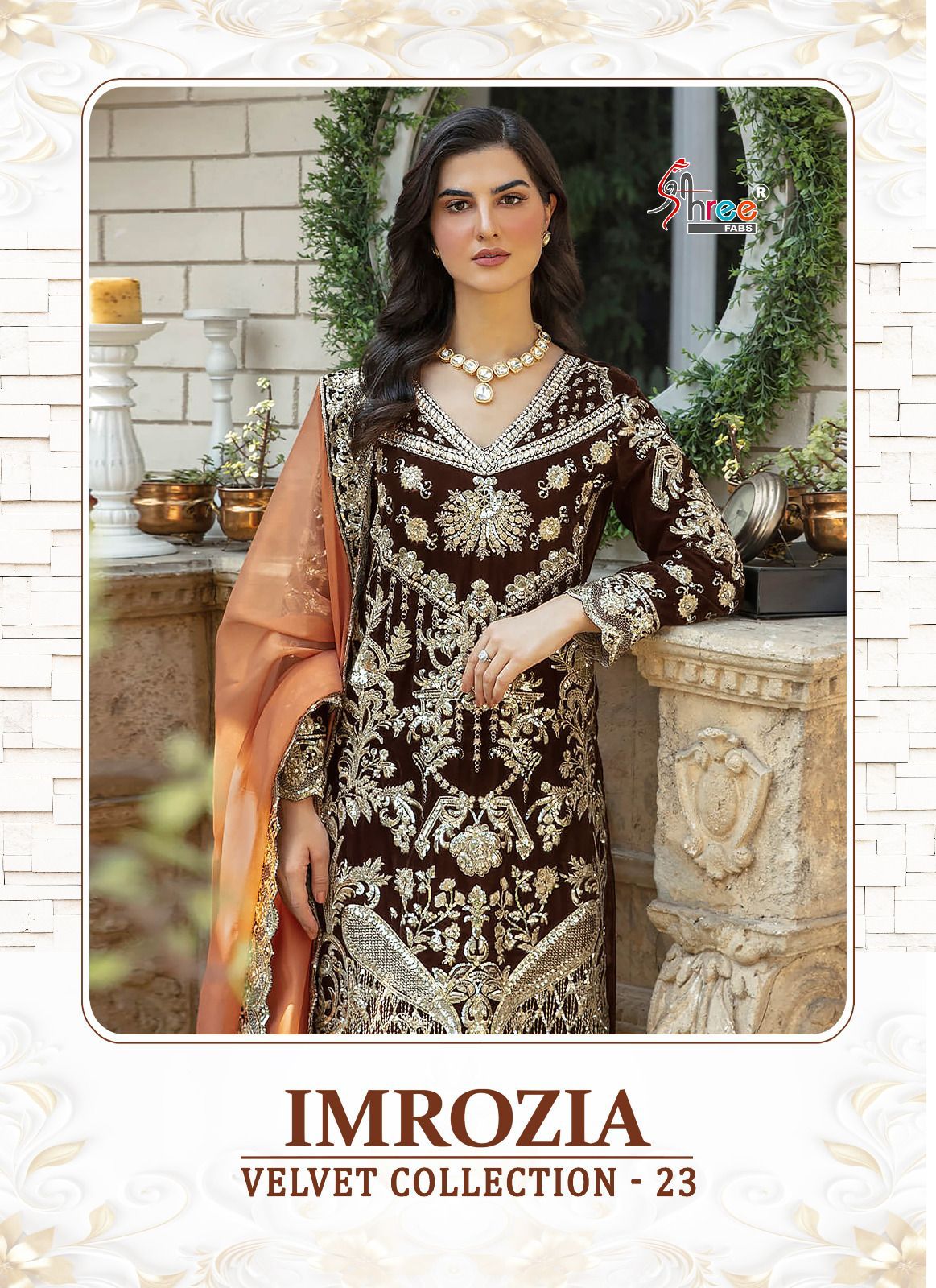 shree fabs Imrozia Velvet Collection velvet innovative look salwar suit catalog