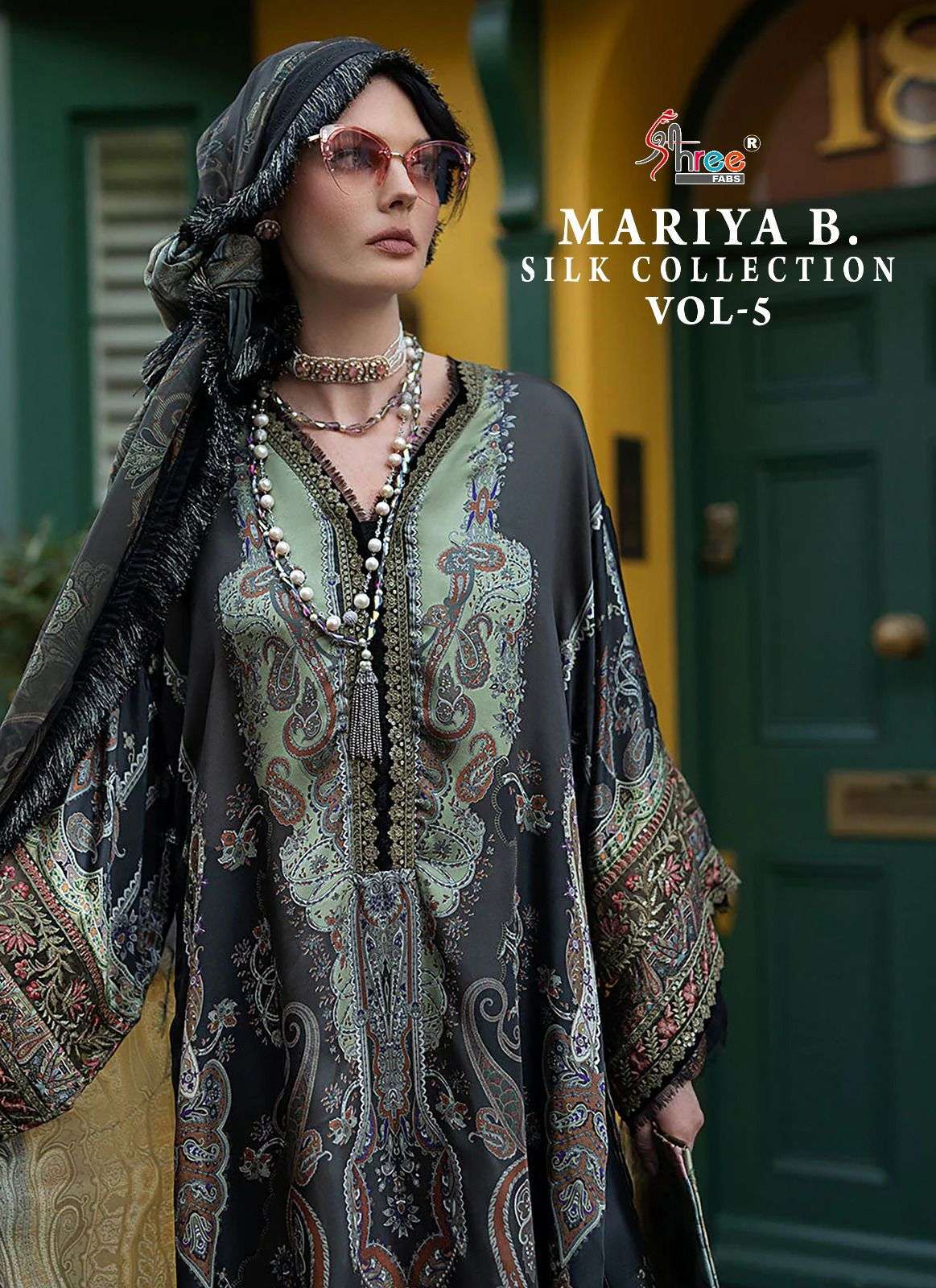 shree fabs maria b collection 5 digital print graceful look salwar suit catalog