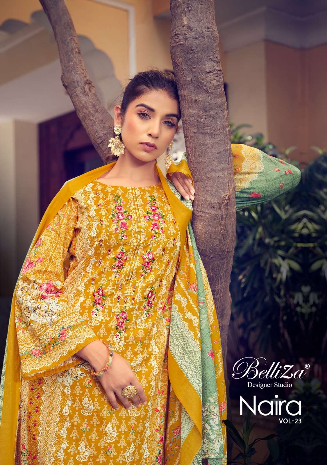 belliza designer studio  naira vol 23 cotton elegant salwar suit catalog