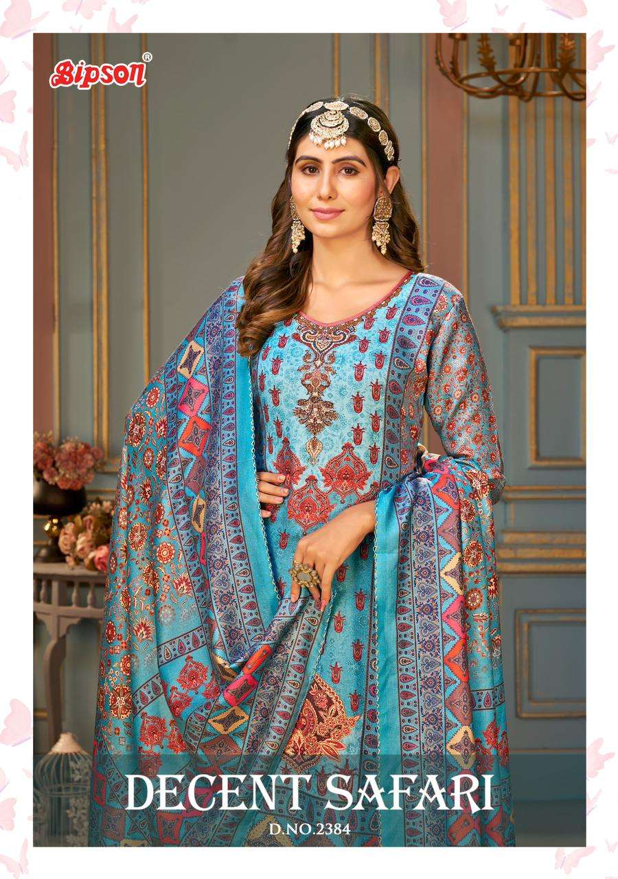 bipson decent safari 2384 viscose elegant salwar suit catalog