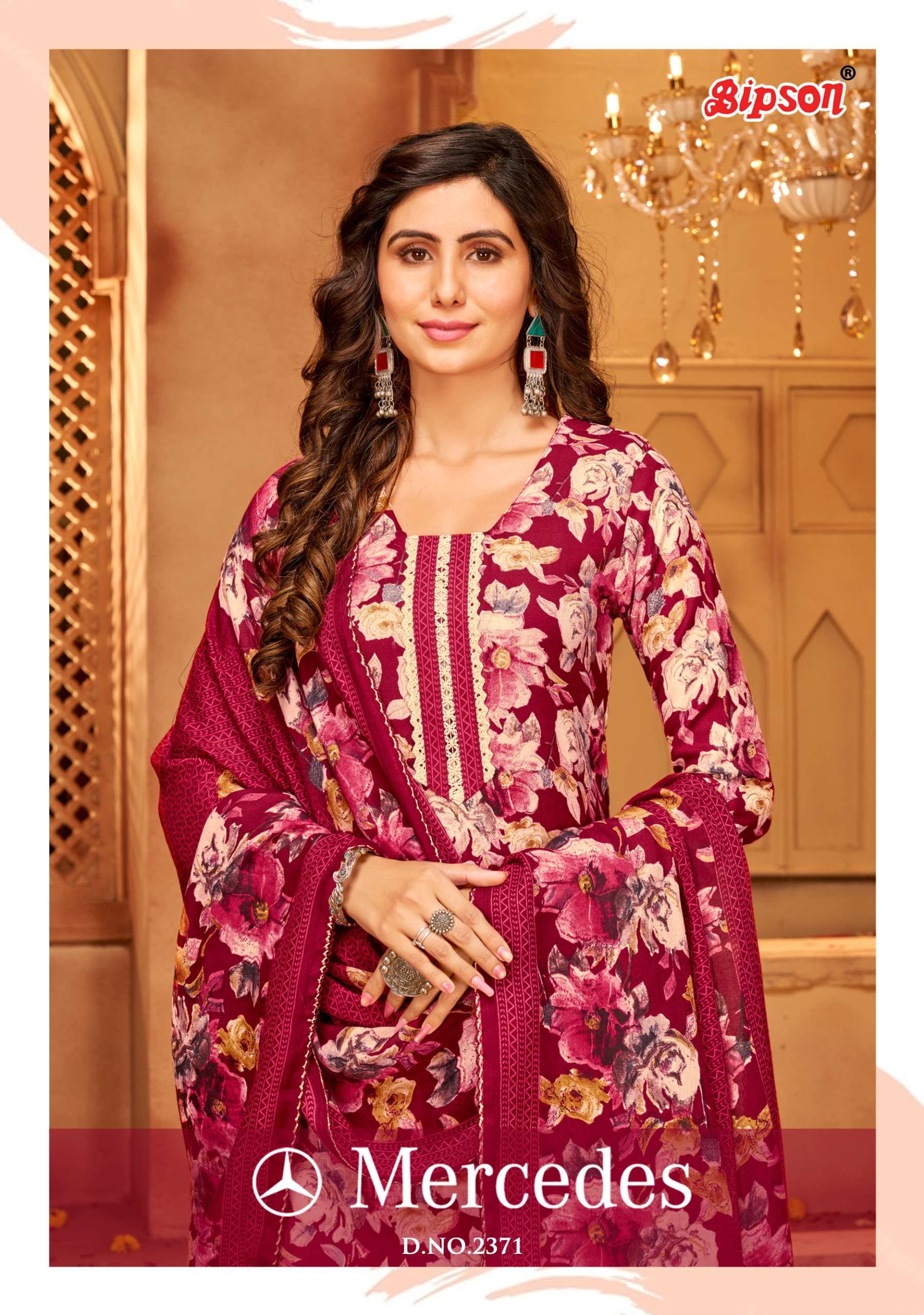 bipson mercedes 2371 woollen pashmina catchy look salwar suit catalog