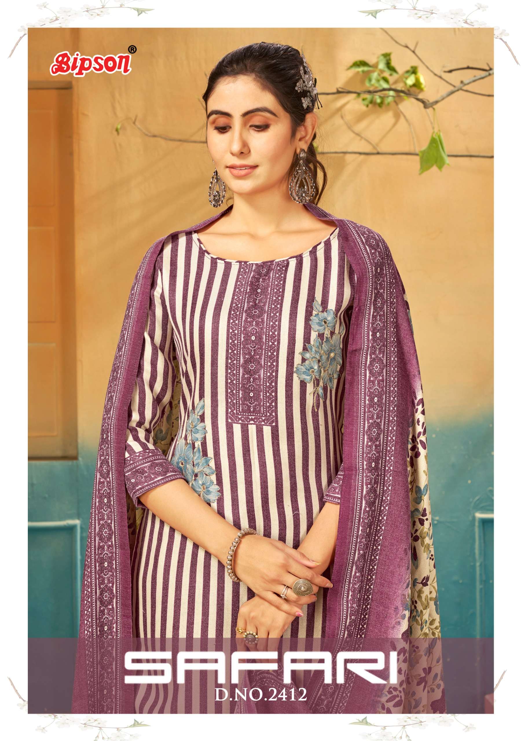 bipson safari 2412 woollen pashmina beautiful look salwar suit catalog