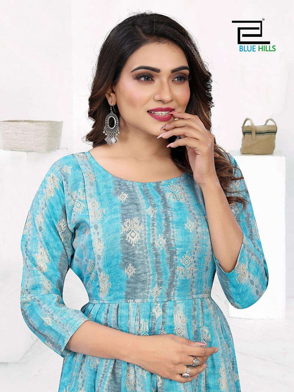 blue hills happiness vol 10 rayon attrective look kurti catalog