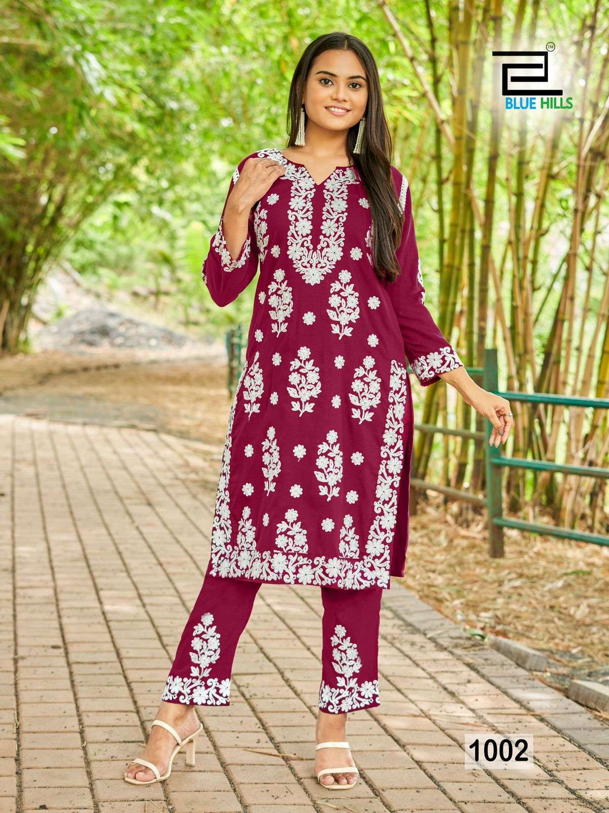 blue hills Sunburn 2023 rayon innovative look kurti with pant catalog