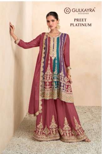 gulkayra platinum preet platinum chinon innovative look salwar suit catalog