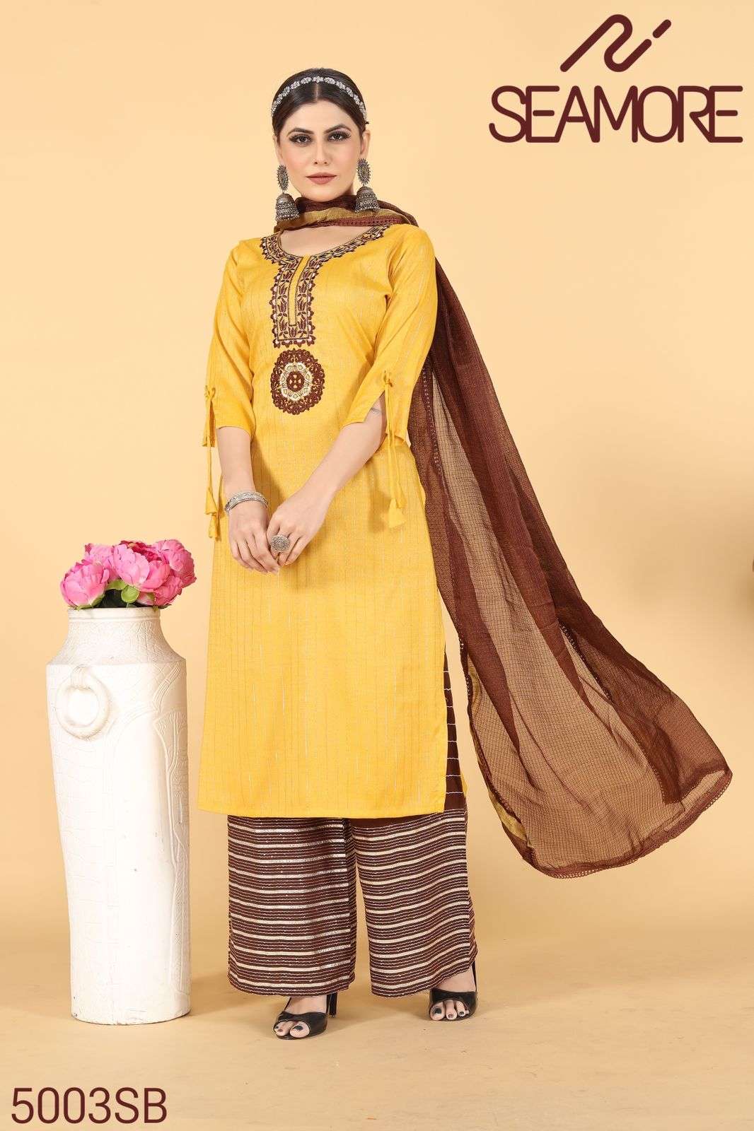 seamore Padmavati One  SKU 5001SB To 5003SB rayon innovative look kurti with bottom  size set