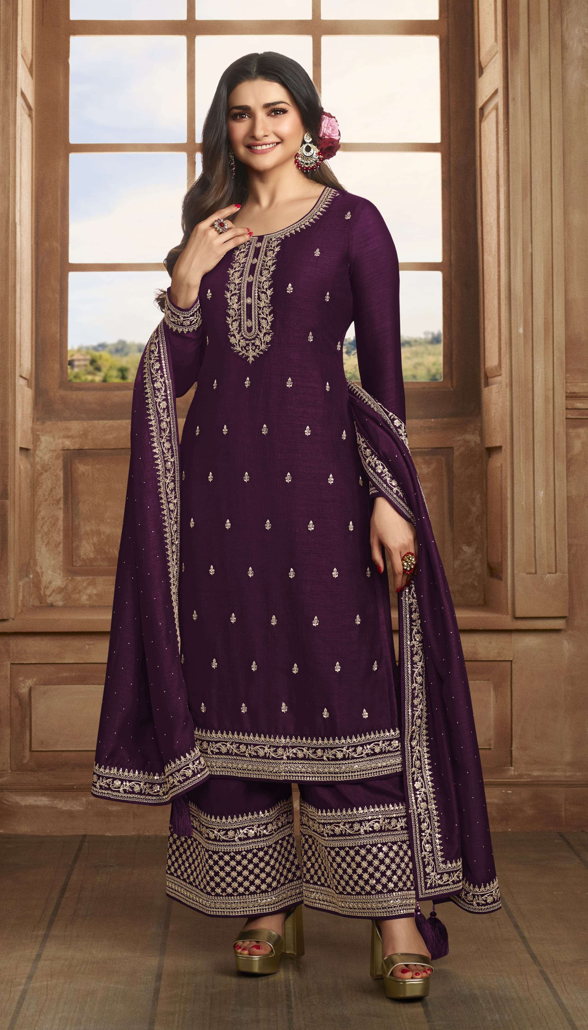 vinay fashion kaseesh shaheen 3 silk georgette attrective look salwar suit catalog