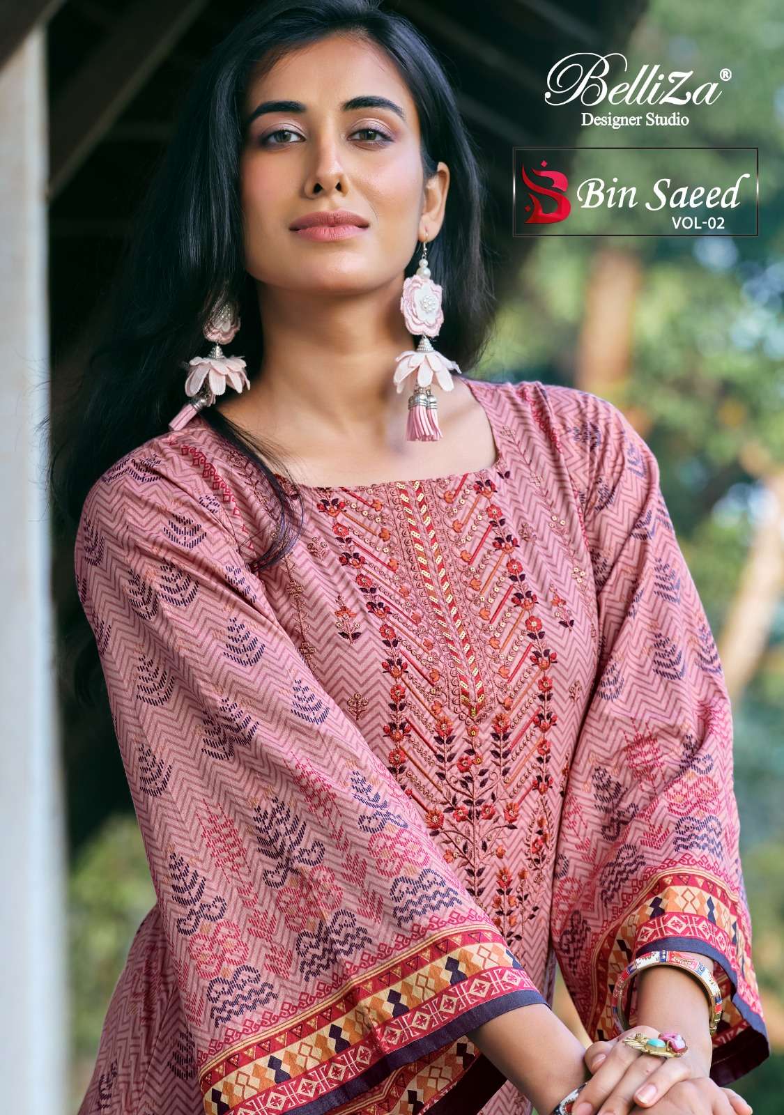 belliza designer studio binsaeed vol 2 cotton elegant salwar suit catalog