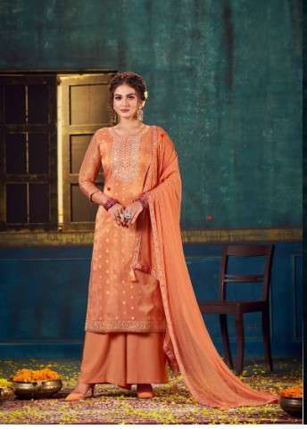 four dots aashu organza elegant salwar suit catalog