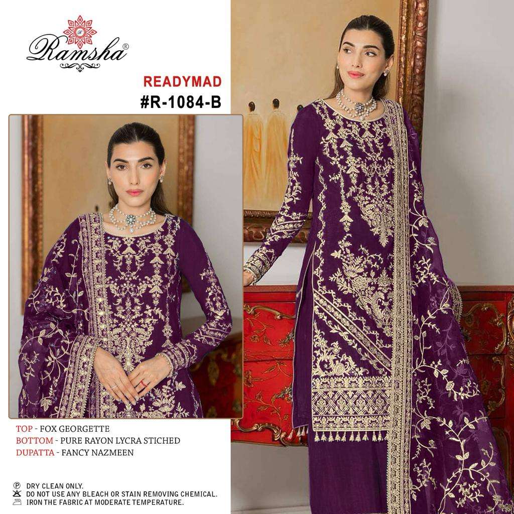 ramsha ramsha r 1084 orgenza attrctive look top bottom with dupatta catalog