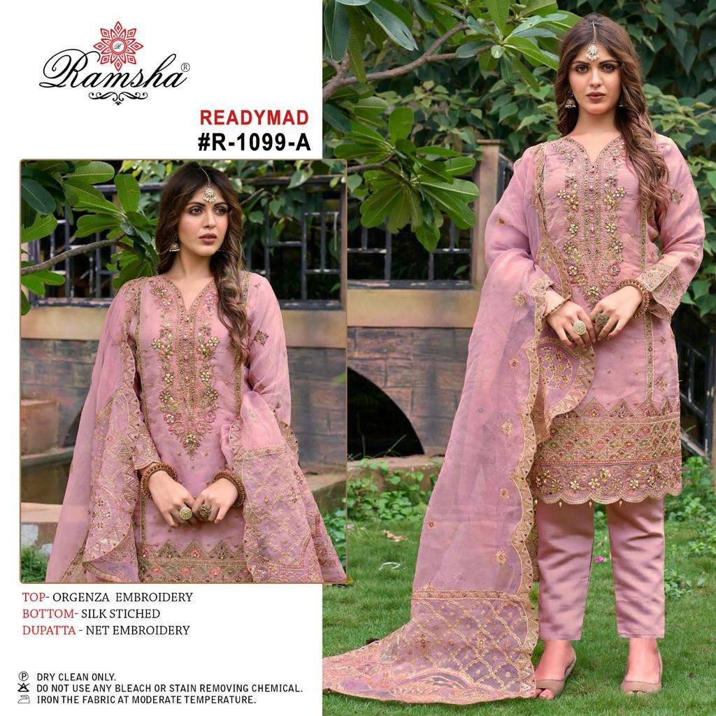 ramsha ramsha r 1099 orgenza elegant top bottom with dupatta catalog