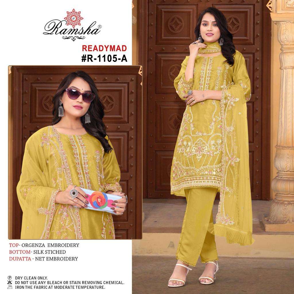 ramsha ramsha r 1105 orgenza elegant top bottom with dupatta catalog