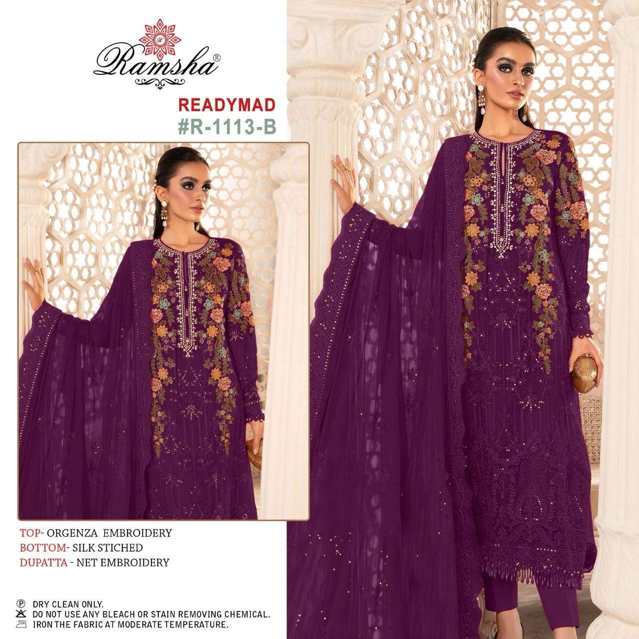 ramsha ramsha r 1113 organza attractive look top bottom dupatta catalog