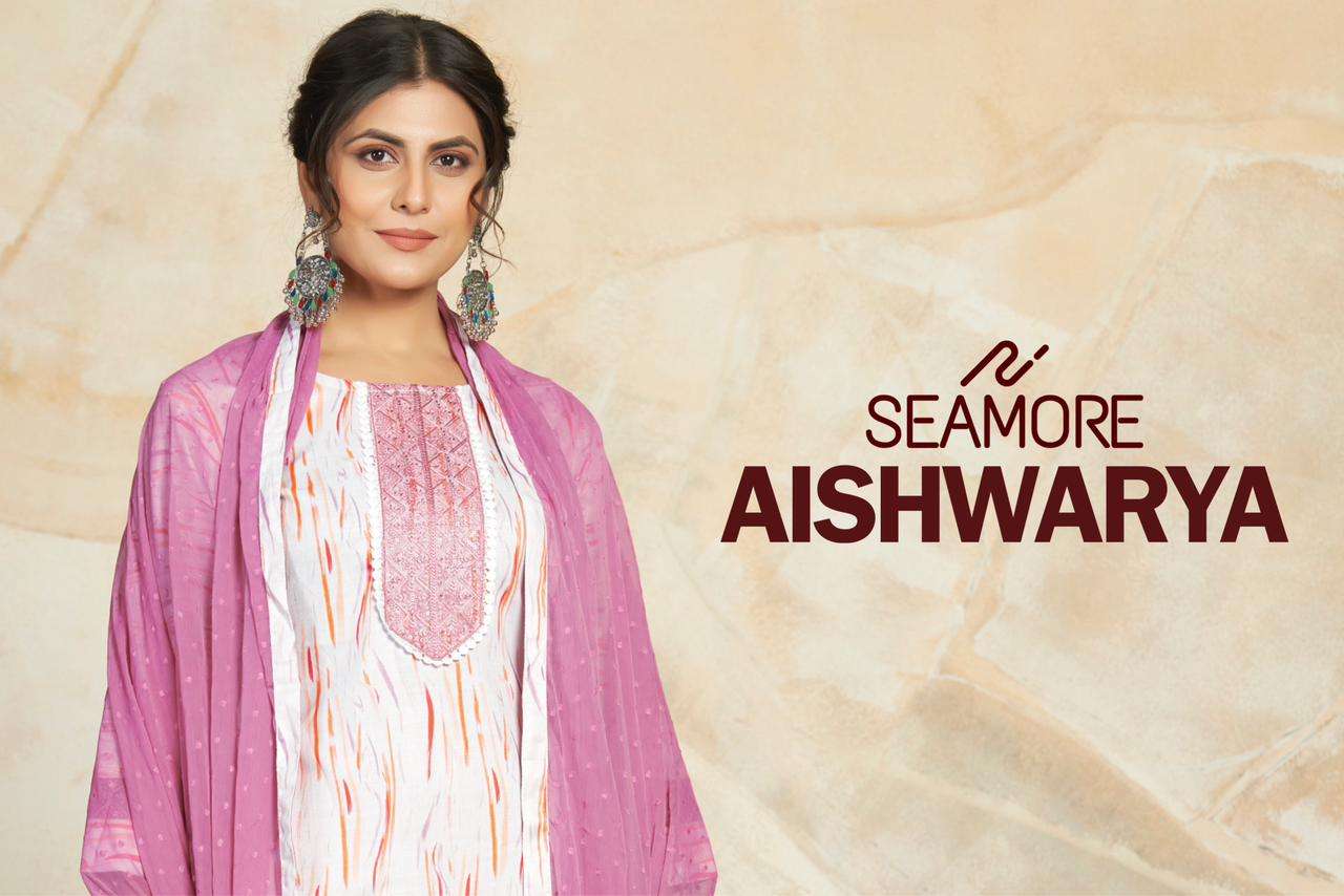 seamore aishwarya cotton gorgeous look top bottom with dupatta size set