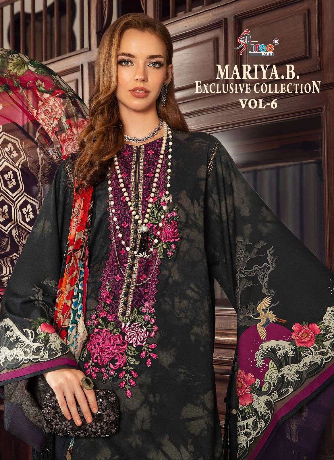 shree fabs maria b exclusive collection vol 6 cotton gorgeous look salwar suit cotton dupatta  catalog