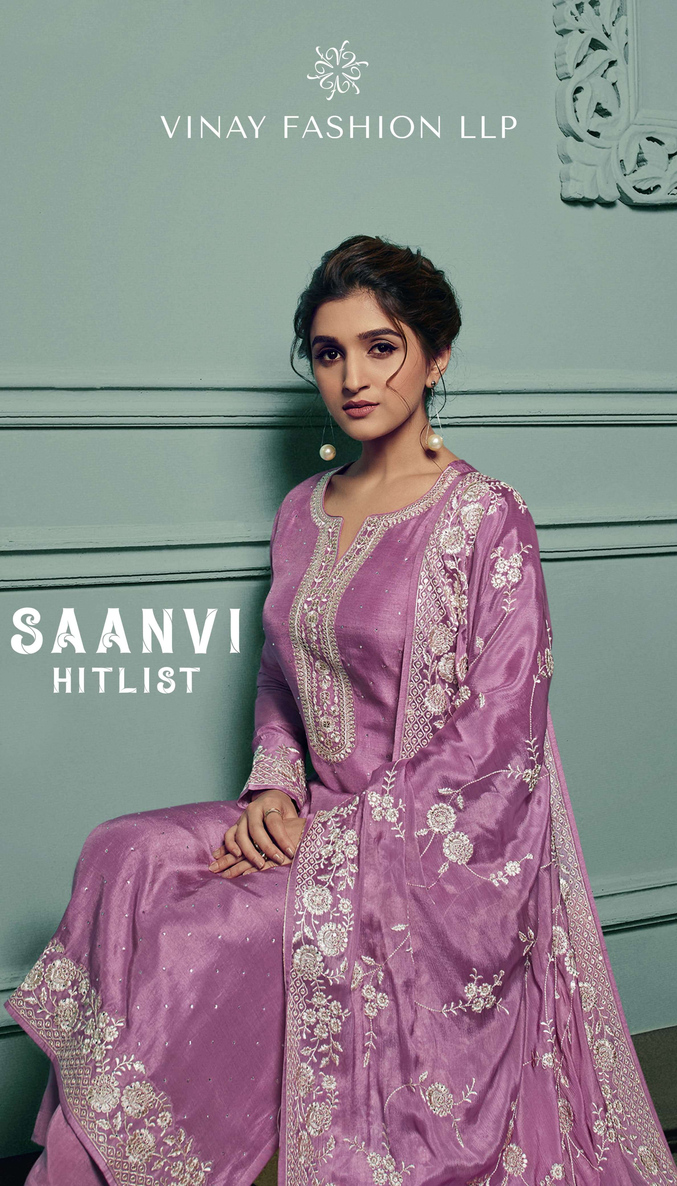 vinay fashion kaseesh saanvi hitlist thread embroidary dola attrective look salwar suit catalog