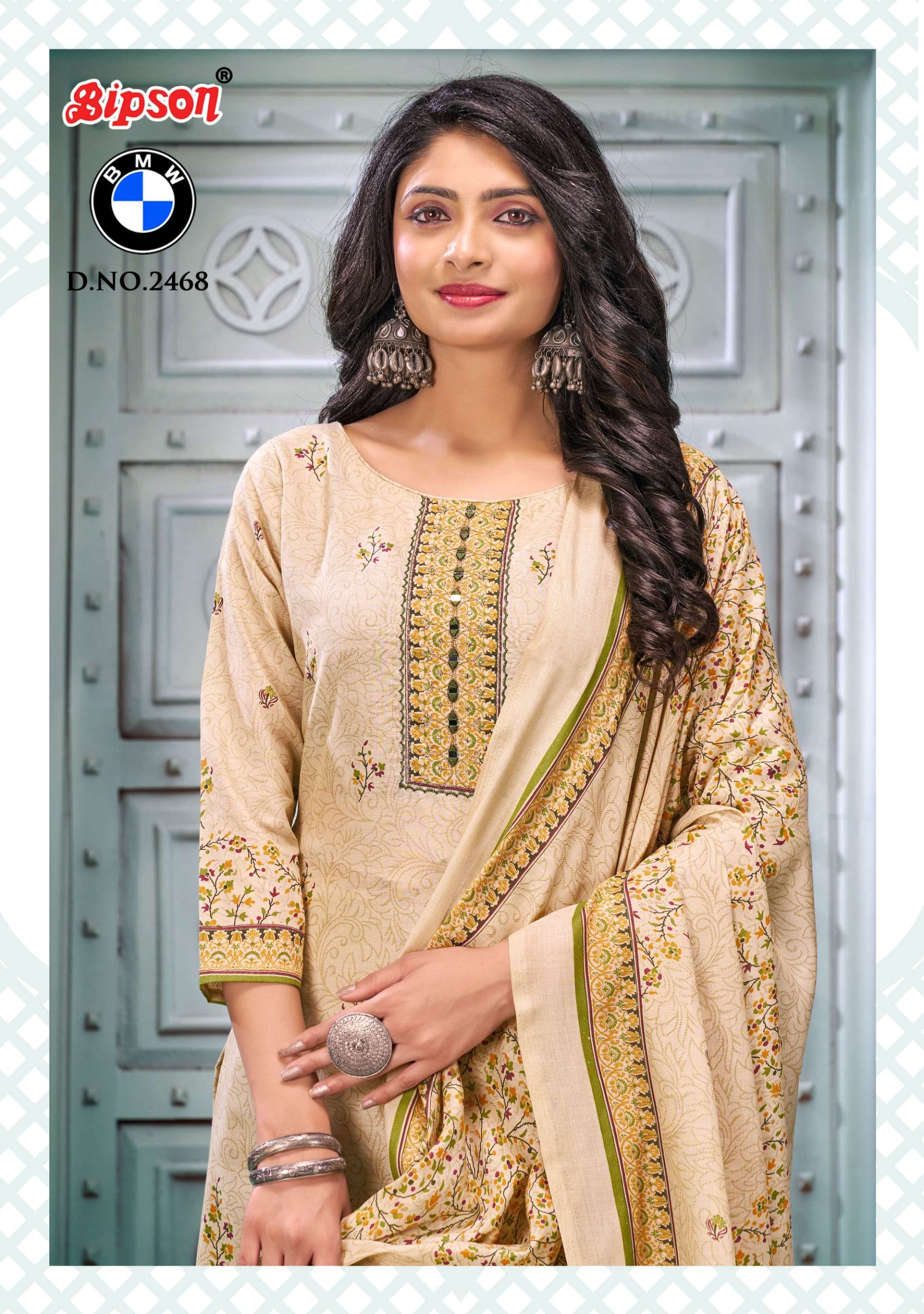 bipson bmw 2468 cotton  graceful look salwar suit catalog