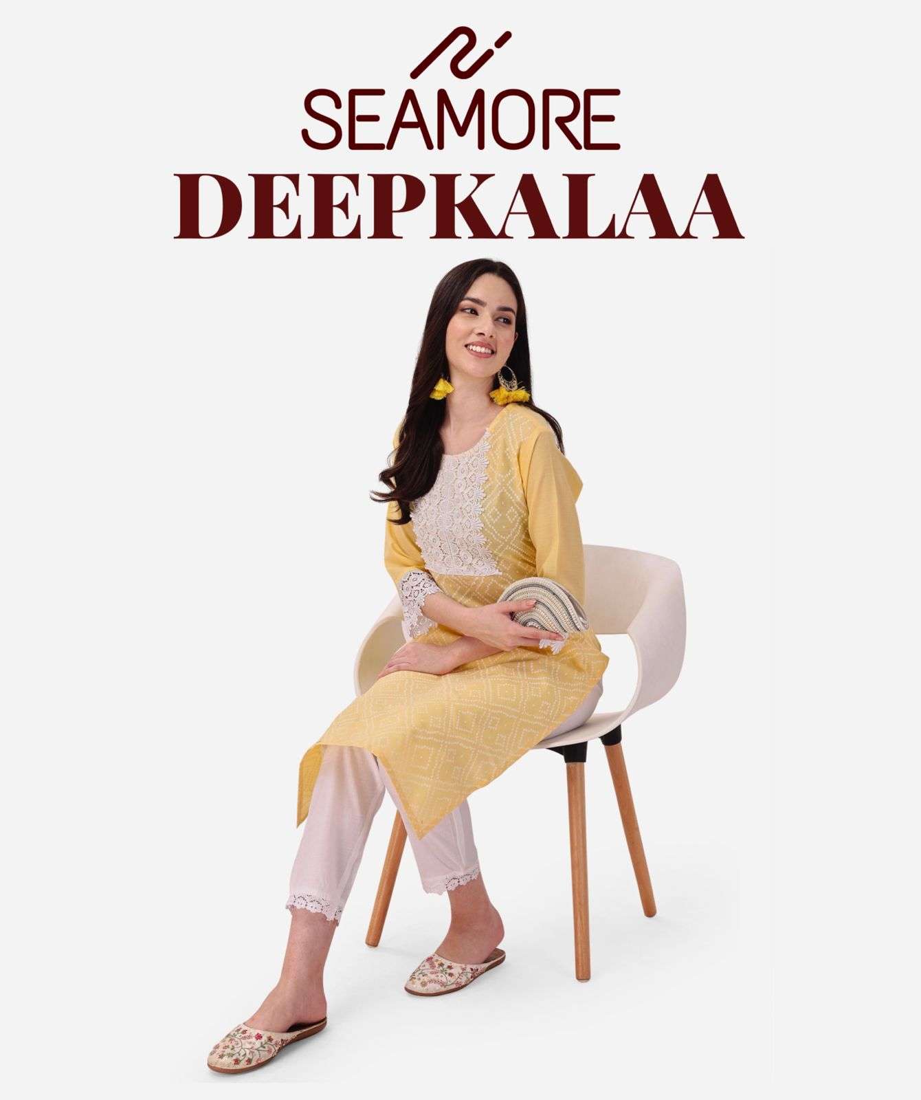 seamore deepakalaa SKU  1031 To 1034 cotton innovative look kurti with bottom size set