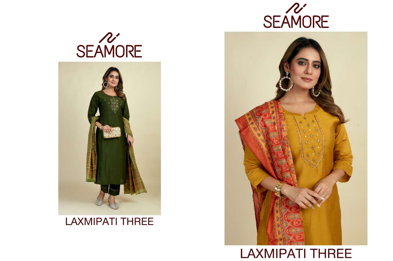 seamore LaxmiPati Three SKU  111 To 113 viscose innovative look kurti with bottom size set