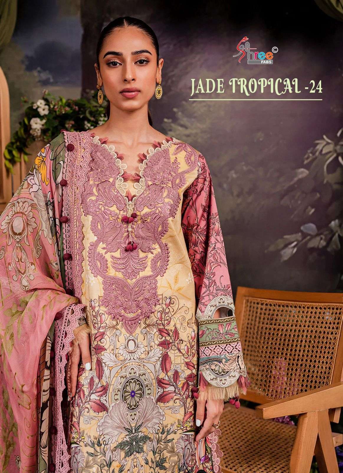 shree fabs jade tropical 24 cotton decent look salwar suit with cotton duaptta catalog