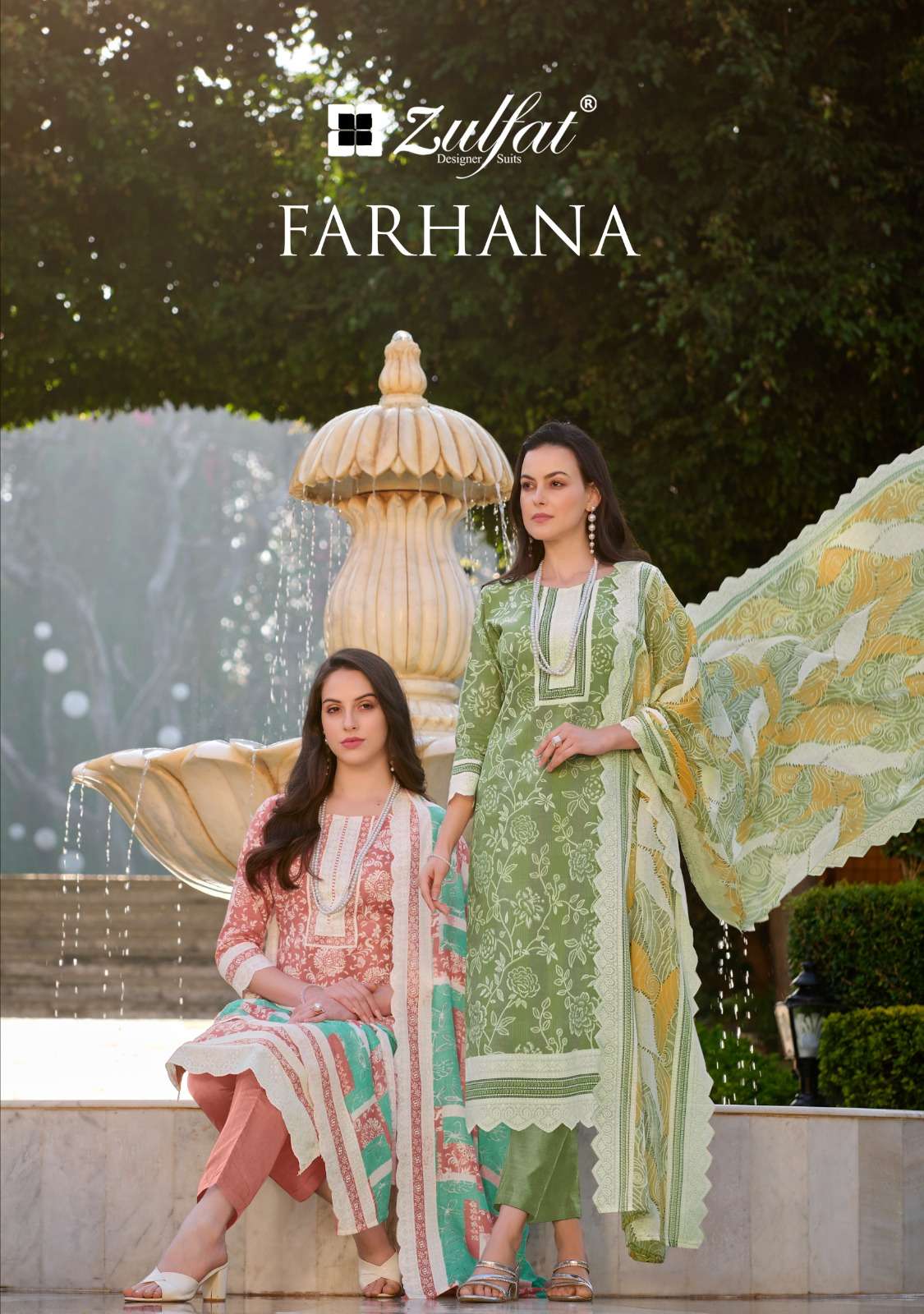 zulfat designer suits farhan cotton mal elegant look salwar suit catalog