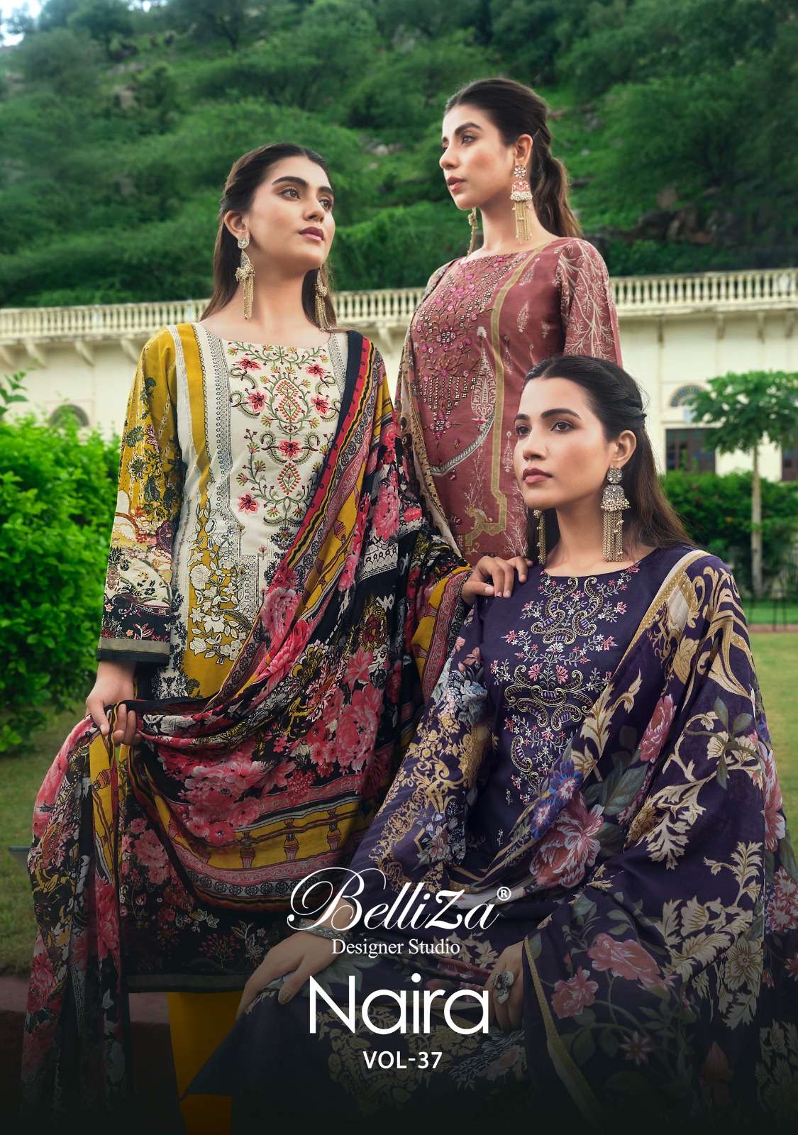 belliza designer studio naira vol 37 cotton catchy salwar suit catalog