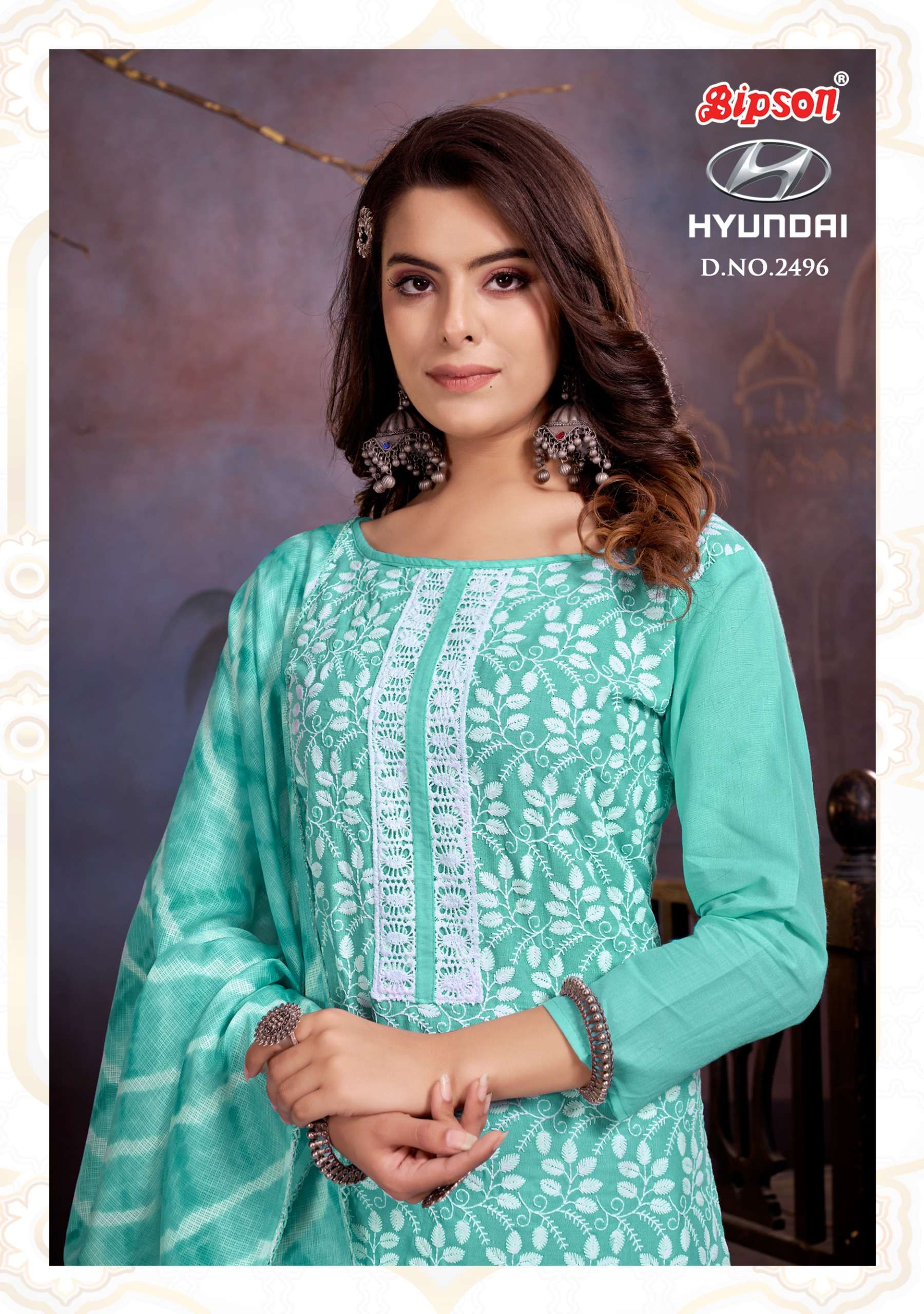 bipson hyundai 2496 cotton catchy look salwar suit catalog