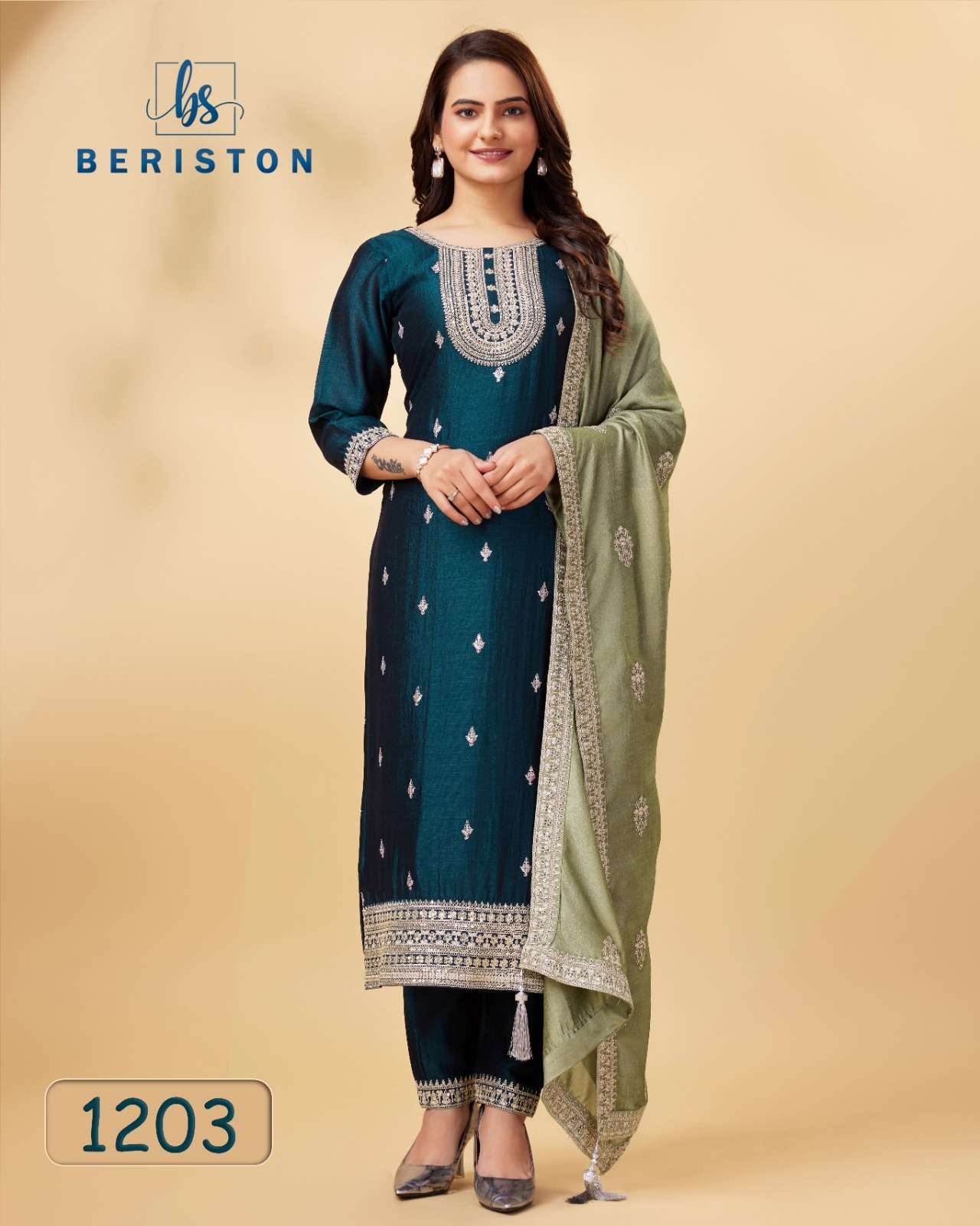 briston briston vol 12 vichitra silk decent look salwar suit catalog