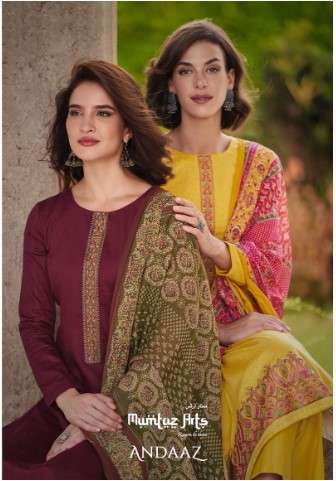 mumtaz arts andaaz pure jam satin exclusive print salwar suit catalog