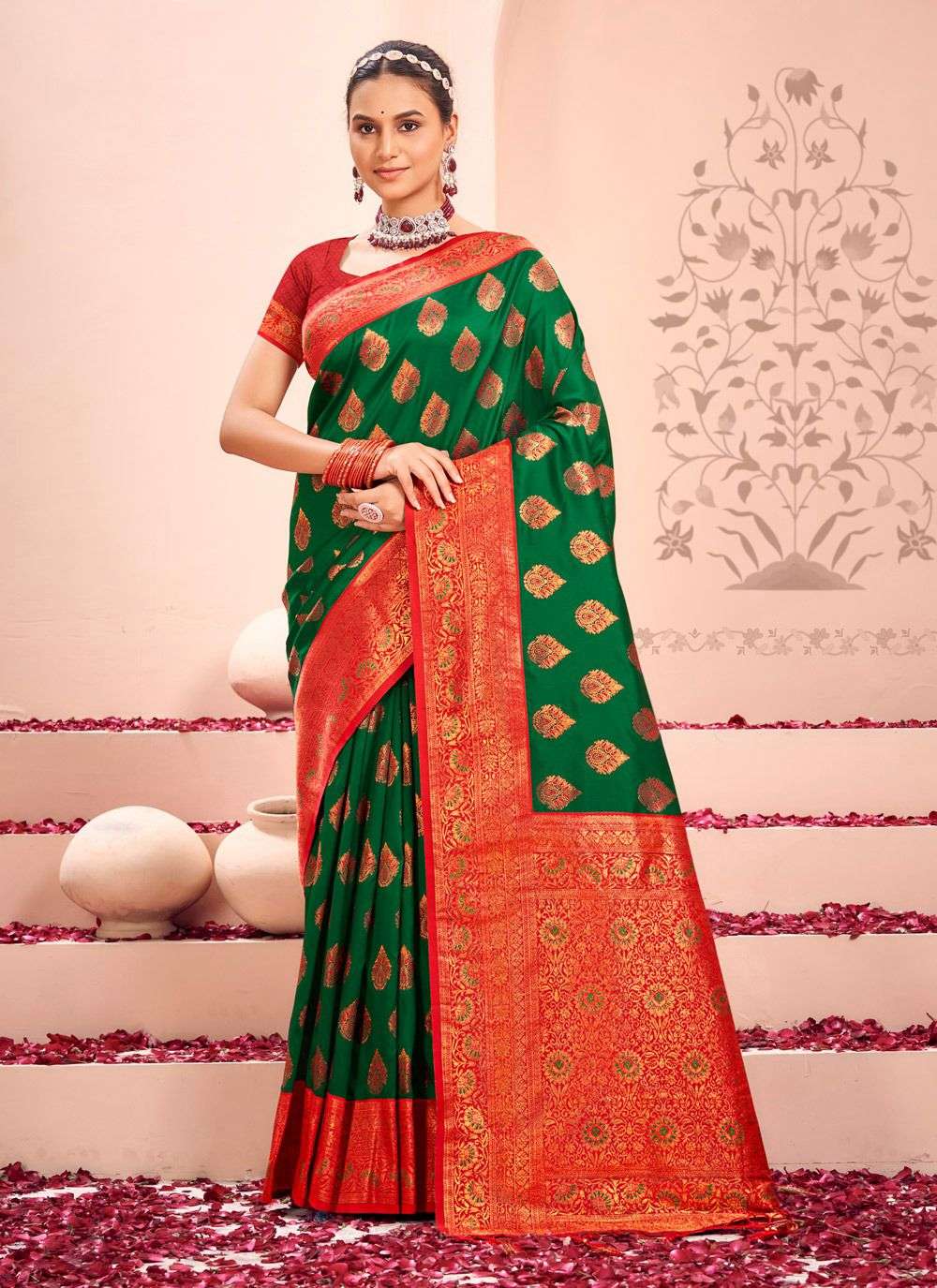 sangam prints sharda silk kanjivarm silk regal look saree catalog