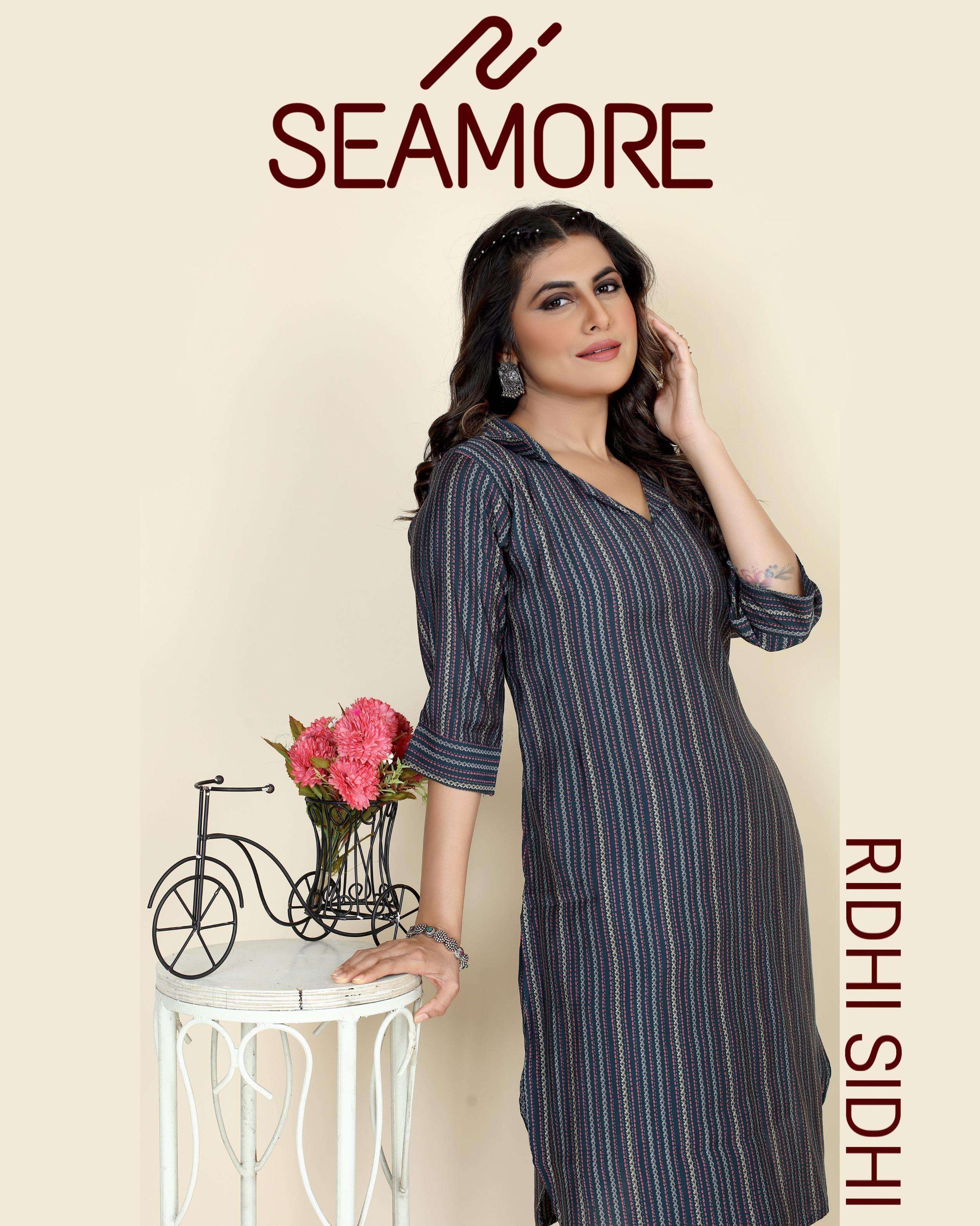 seamore ridhi sidhi SKU 214 To 217 exclusive look kurti with bottom size set