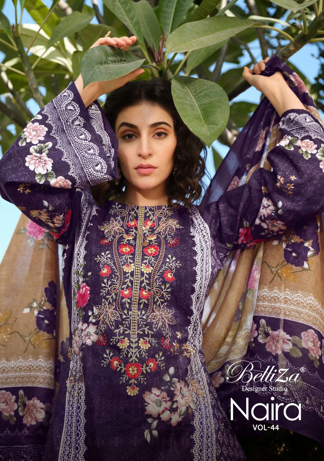 belliza designer studio naira vol 44 cotton catchy salwar suit catalog