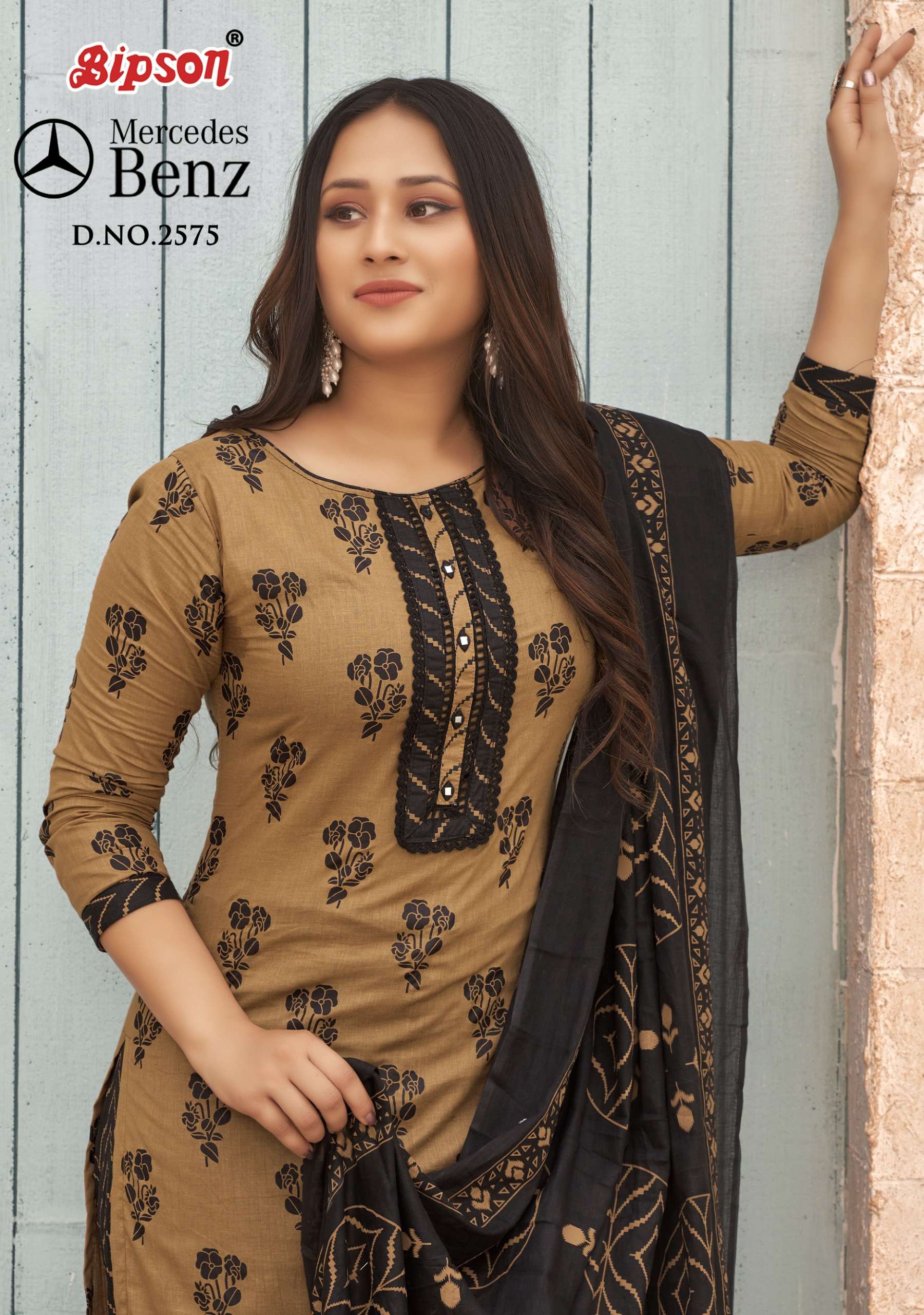 bipson mercedes benz 2575 camric cotton catchy look salwar suit catalog