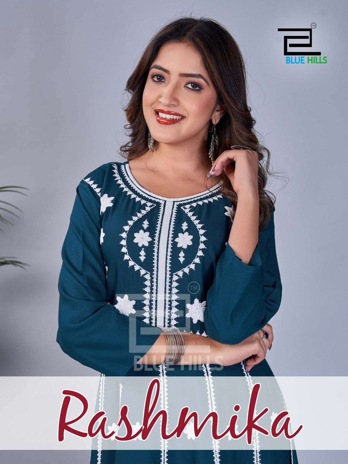 blue hills rashmika rayon georgeous look kurti catalog