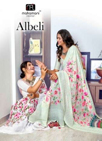 mahamani creation albeli vaitess regal look saree catalog