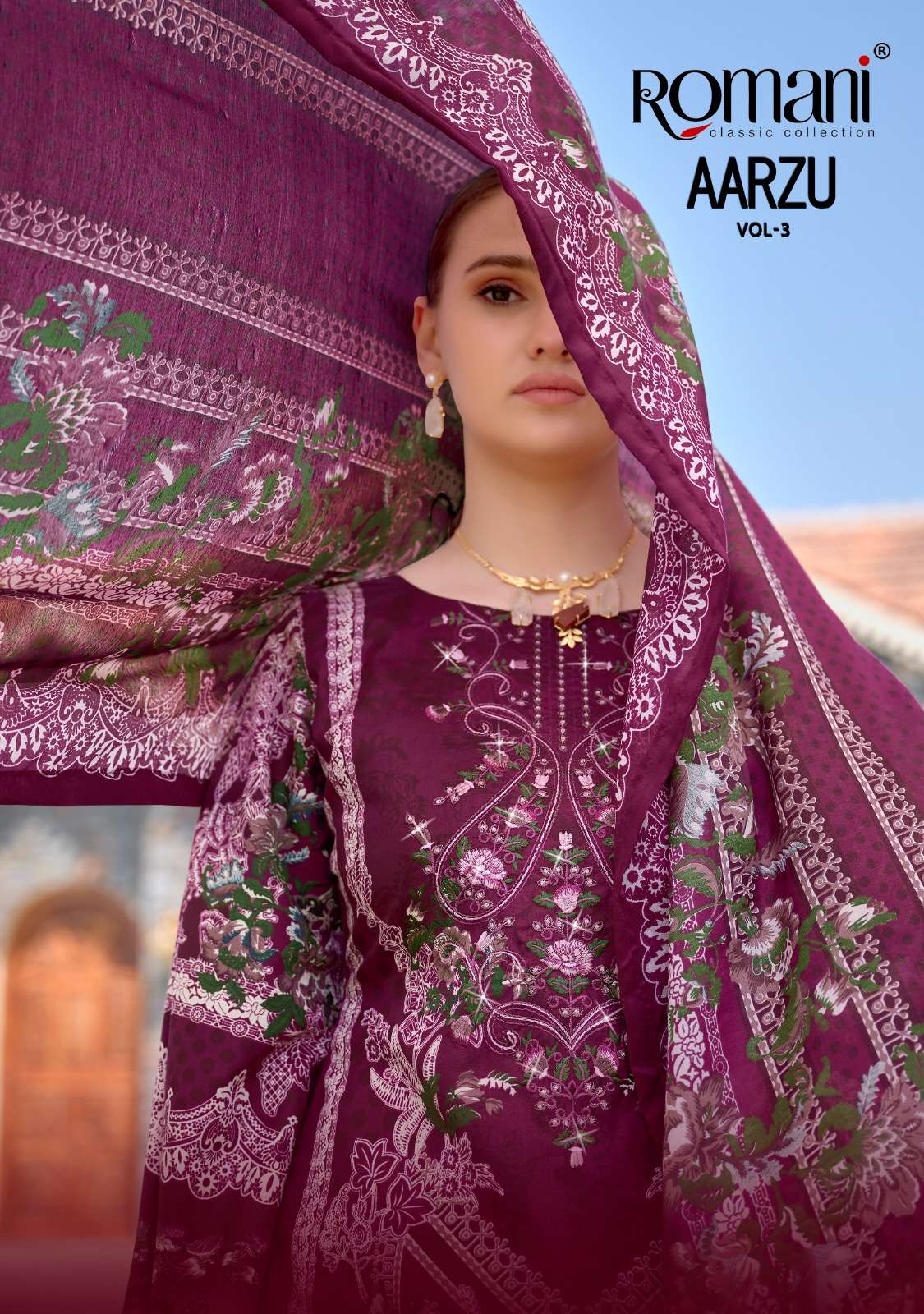 romani aarzu vol 3 soft cotton elegant salwar suit catalog