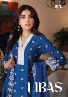 s4u libas vol 2 muslin new and modern look top bottom wirh dupatta catalog